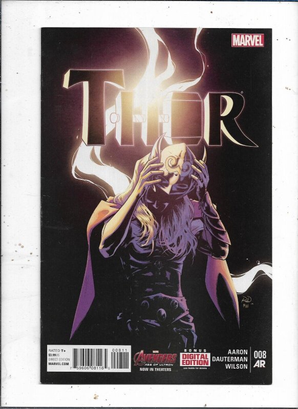 THOR #8 MARVEL 2015 JASON AARON JANE FOSTER REVEALED AS THOR! KEY! PORTMAN. N180