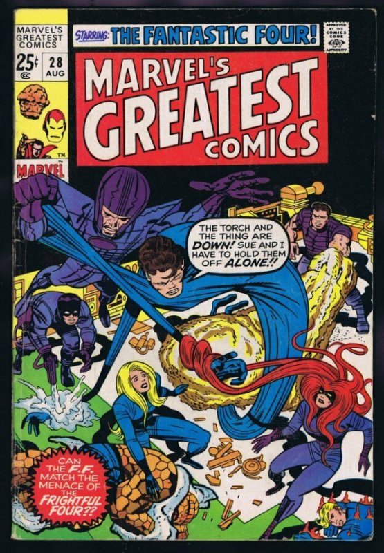 Marvel's Greatest Comics #28 ORIGINAL Vintage 1970 Fantastic Four