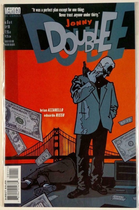 JONNY DOUBLE #1, NM+, Brian Azzarello, Risso, Vertigo, 1998 more in store