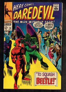 Daredevil #34 ~ Squash Beetle ~ 1968  (8.0) WH  