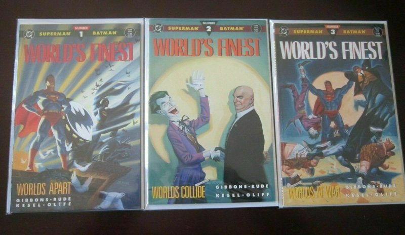 World's Finest Worlds Apart set #1-3 8.0 VG (1990)