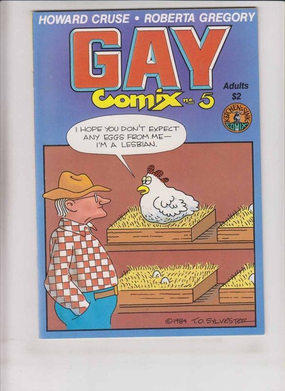 Gay Comix #5 VF/NM roberta gregory - howard cruse - lesbian/transgender comics