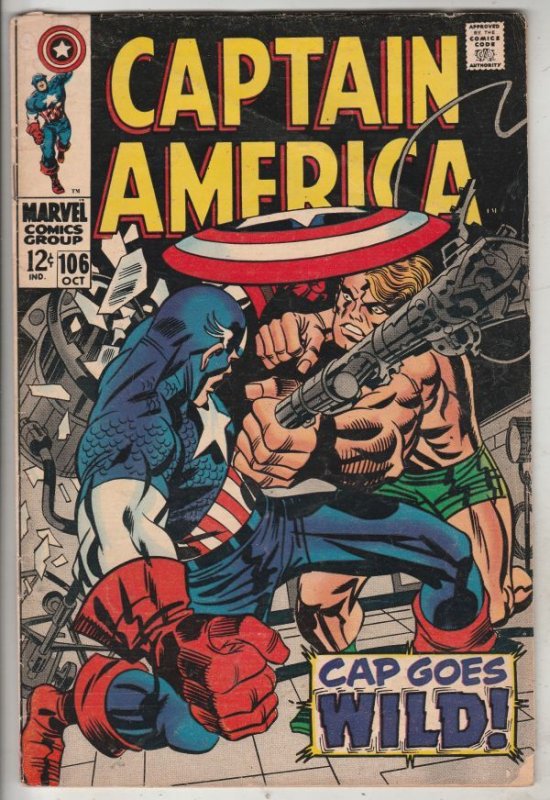 Captain America #106 (Oct-68) FN+ Mid-High-Grade Captain America