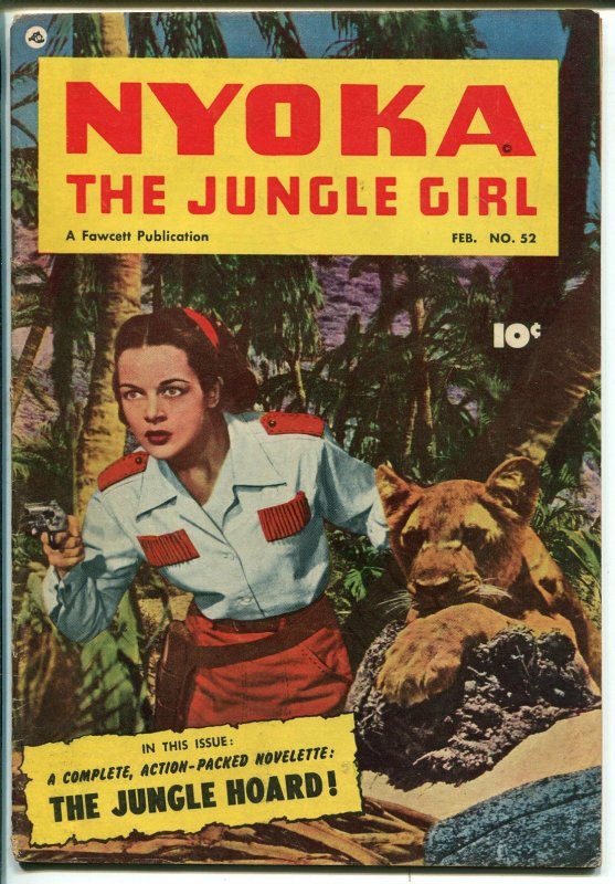 NYOKA THE JUNGLE GIRL #52 1951-FAWCETT-PHOTO COVER-GOOD GIRL ART-fn 