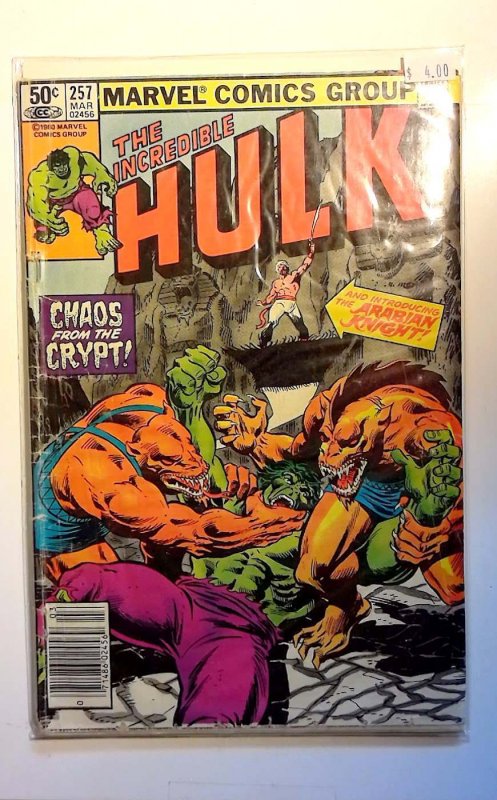 Incredible Hulk #257 1981 Marvel Newsstand Avengers Arabian Knight Comic