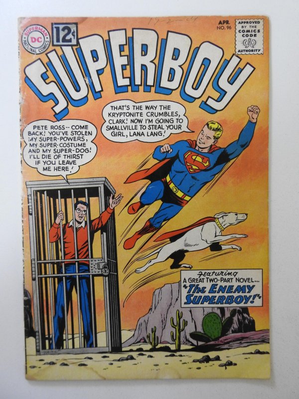 Superboy #96 GD Cond Moisture damage, rusty staples, cover detached top staple