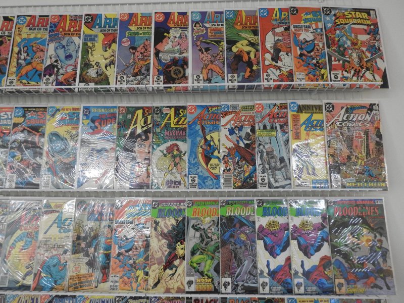Huge Lot of 130+ Comics W/ Action Comics, Batman, Superman Avg. VF- Condition!