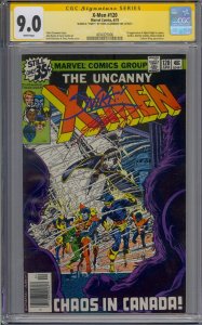 X-MEN #120 CGC 9.0 SS SIGNED CHRIS CLAREMONT REMARQUE 1ST ALPHA FLIGHT WHITE PGS