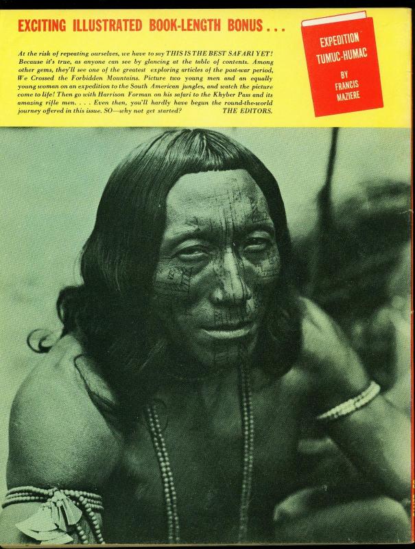 Safari Pulp Magazine July 1956- Hunting- Mant Rays- Gorillas Pygmies FN+
