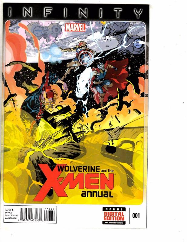 3 Marvel Comic Books Inhumanity # 1 Wolverine & X-Men Annual # 1 Team-Up 1 J209