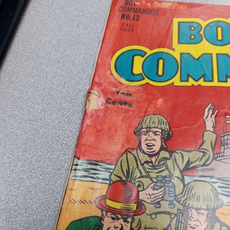 BOY COMMANDOS #12 dc comics 1945 golden age JACK KIRBY AND JOE SIMON world war 2