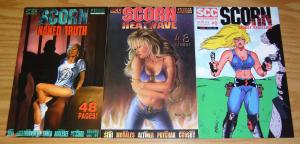 Scorn #1-3 VF/NM complete series - deadly rebellion - heatwave - naked truth set