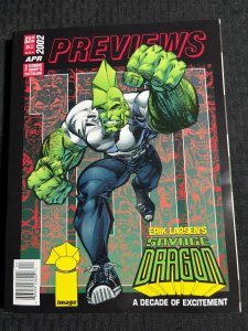 2002 April PREVIEWS Comics Catalog Magazine FVF 7.0 Savage Dragon / The Filth
