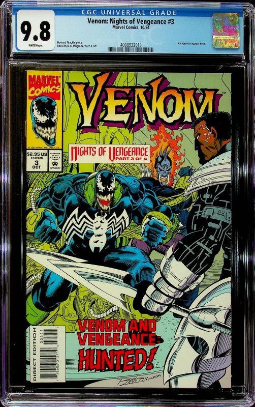 Venom: Nights of Vengeance #3 (1994) - CGC 9.8 Cert#4008932013