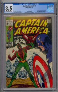 CAPTAIN AMERICA #117 CGC 3.5 ORIGIN/1ST APP FALCON