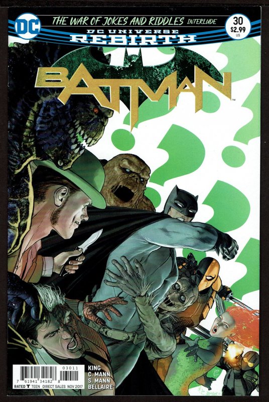 Batman #30 Rebirth (Nov 2017, DC) 0 9.2 NM-