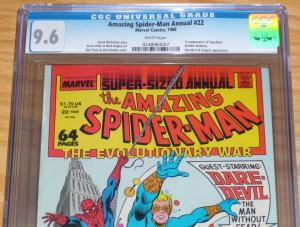 Amazing Spider-Man Annual #22 CGC 9.6 marvel new warriors key - 1ST SPEEDBALL