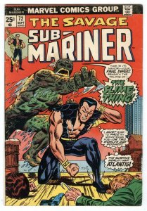 Prince Namor, The Sub-Mariner #72 - Sept 1974 Atlantis Slime Thing    Last Issue