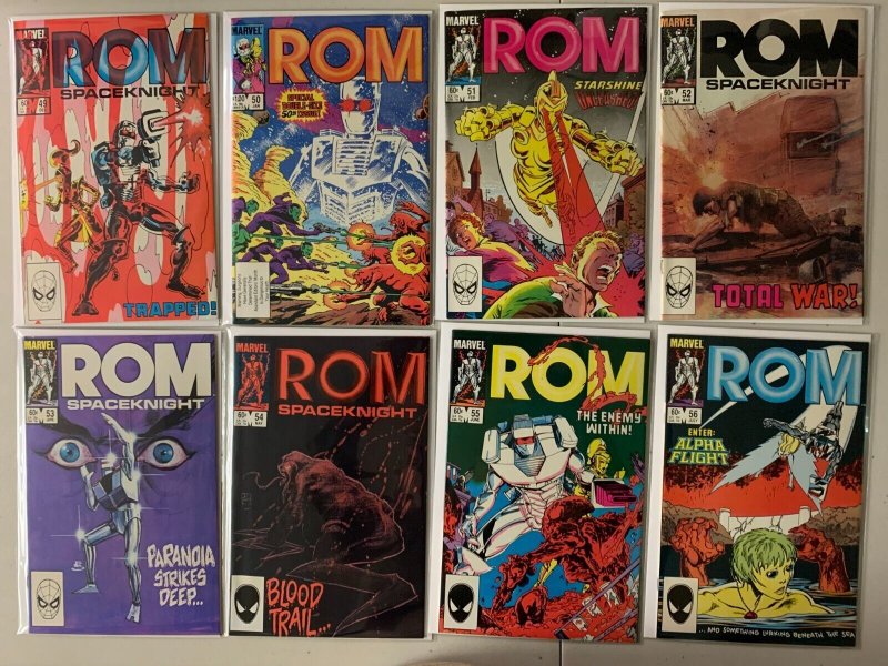 ROM Spaceknight run #41-75 last issue + 2 annuals 37 diff avg 7.0 (1983-86)