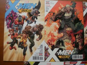 5 Near-Mint Marvel Comic: X-MEN GOLD #1 2 4 6 13 Guggenheim Syaf Leisten Martin