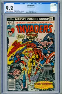 Invaders #12  1977 - Marvel -CGC 9.2 - Comic Book-4330290007