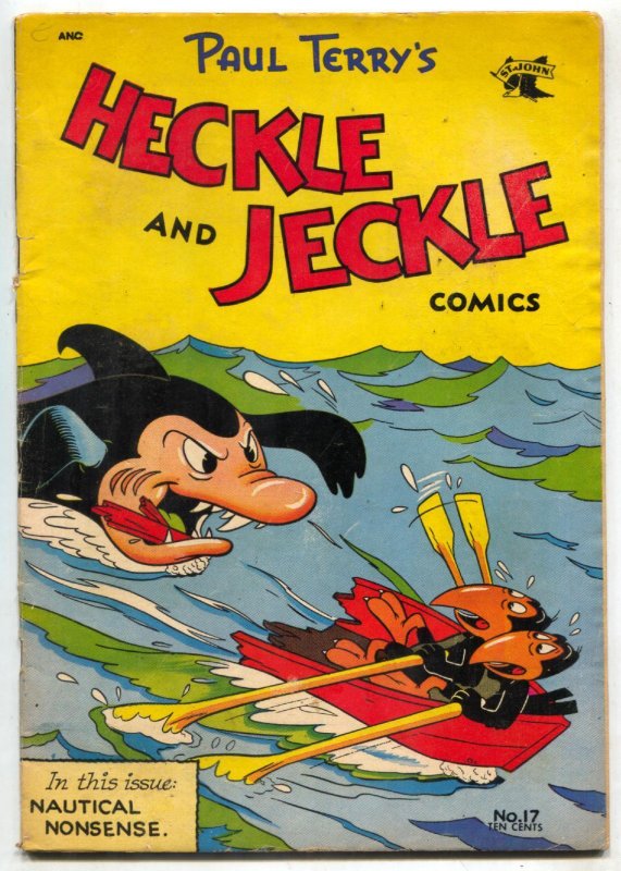 Heckle and Jeckle #17 1954-Shark cover- Funny Animal -VG