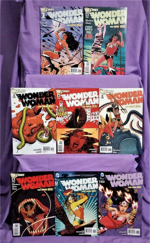 DC New 52 WONDER WOMAN #1 - 8 Brian Azzarello Cliff Chiang (DC, 2011)!