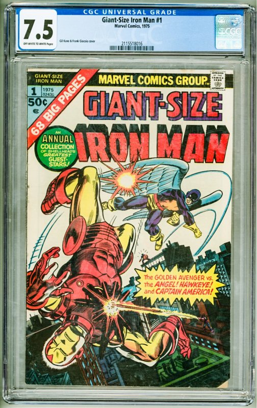 Giant-Size Iron Man (1975) CGC 7.5! OWW Pages!