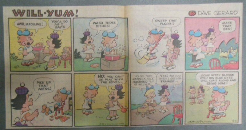 (16)  Will-Yum Sundays by Dave Gerardo from 1960 Size: 7.5  x 15 inches