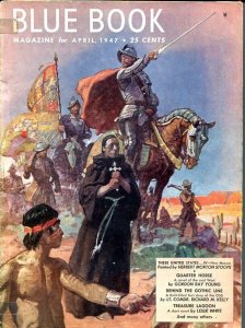 PULP:  BLUE BOOK PULP-APRIL 1947-G/VG-STOOPS COVER-CARHART-NELSON BOND-REEVE ...