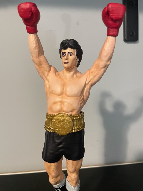 Rocky Balboa - Painted Figurine (3D PLA Printed Personal Collection)