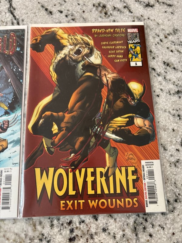 Lot Of 2 Wolverine Marvel Comic Books # 1 NM Exit Wounds Murderworld 17 J435