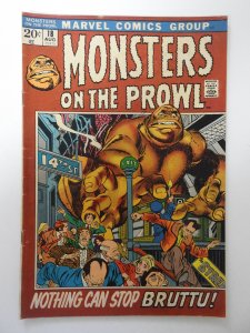 Monsters on the Prowl #18 (1972) VG- Condition moisture stain