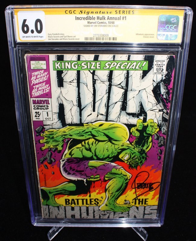 Incredible Hulk Annual #1 (CGC 6.0) Signed By Jim Steranko - 1968