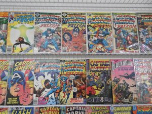 Lot of 47 Low Grade Reader Comics W/ Captain America, Captain Marvel, +More!