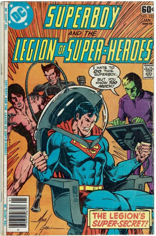 Superboy and the Legion of Super-Heroes #235 Mike Grell FN