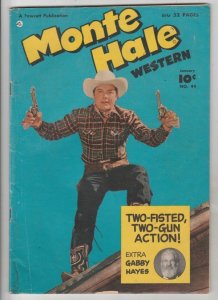Monte Hale Western # 44 Strict VG/FN+ Cover Monte Hale photo, Gabby Hayes