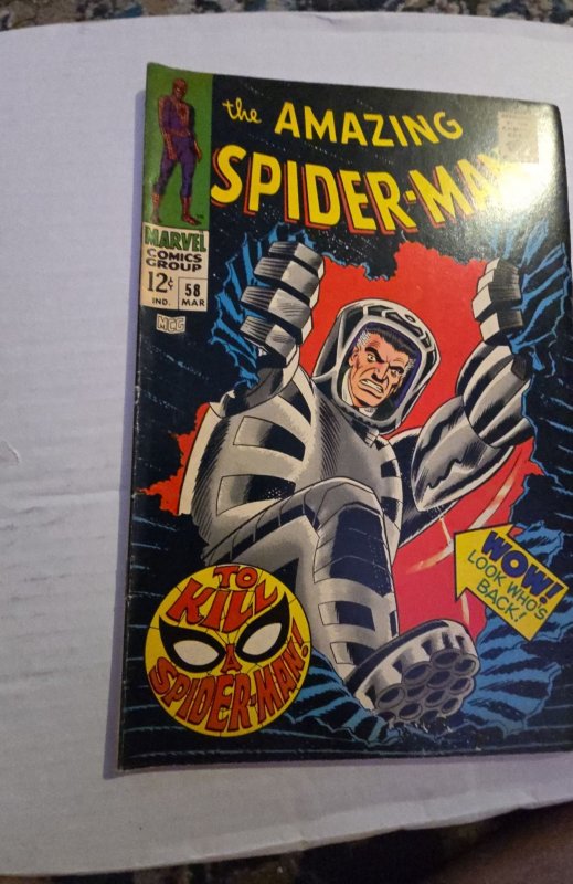 The Amazing Spider-Man #58 (1968)to kill a spiderman/ Kazat app foxxing