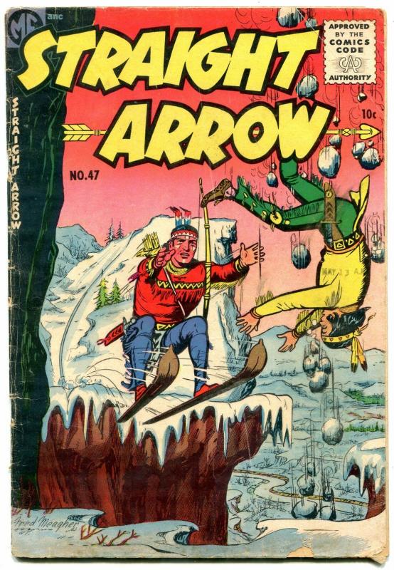 STRAIGHT ARROW #47-1955-ME-RED HAWK-INDIANS-FRED MEAGHER-good