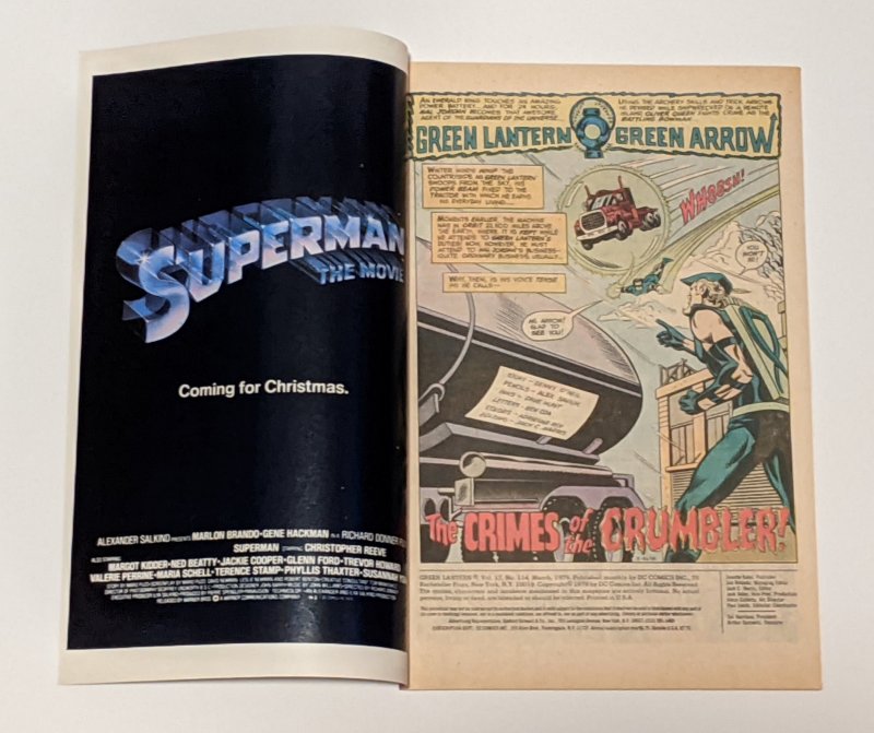 Green Lantern #114 (Mar 1979, DC) VF- 7.5 1st app of The Crumbles