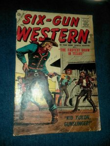 SIX-GUN WESTERN #1 atlas marvel comics 1956 stan lee joe maneely art golden age