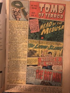 Tomb of Terror #5 (1952)mummy story, hangings,flat spine