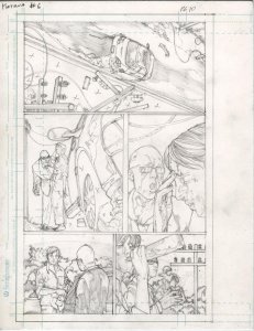 Katana #6 pg 10 DC New 52-Justice League Original Penciled art by ALEX SANCHEZ