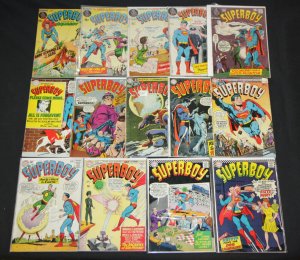 VINTAGE DC MID GRADE SILVER SUPERBOY 14 COMICS LOT (5.0-7.0)