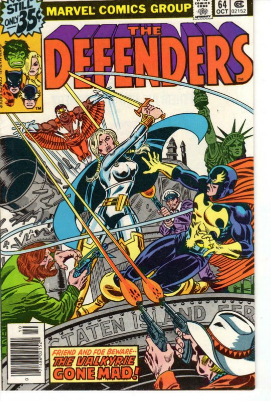 DEFENDERS #64, VF/NM, Black Goliath, Iron Fist, Valkyrie, 1972 1978, Marvel