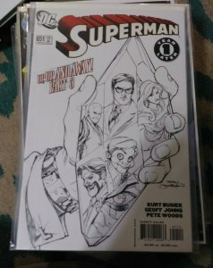 SUPERMAN  # 651 2006 DC DODSON  sketch variant  UP UP AND AWAY PT 3 luther