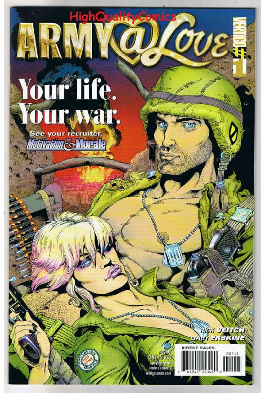 ARMY AT @ LOVE #1 2 3 4 5, VF/NM, Rick Veitch, Morale, Vertigo, 2007, Racy