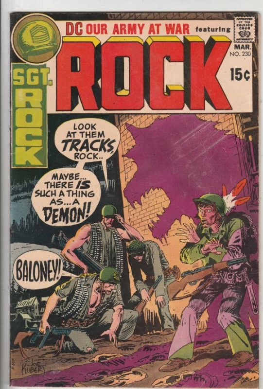 Our Army at War #230 (Mar-71) FN/VF Affordable-Grade Easy Company, Sgt. Rock