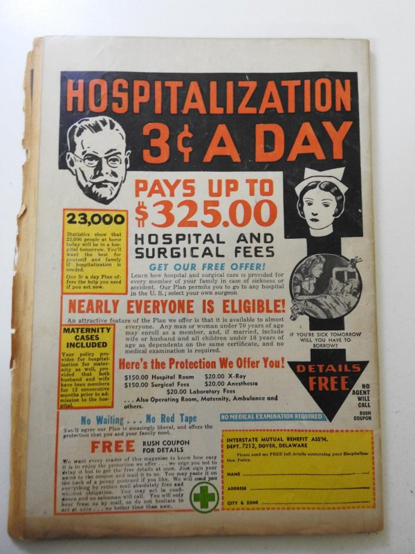 Big Shot Comics #72 (1946) GD Condition Centerfold detached