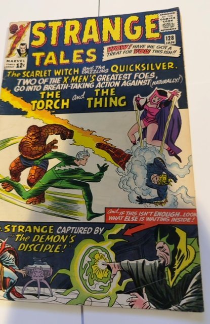 Strange Tales #128 (1965) Scsrlit withc and quicksilver/Dr Strange
